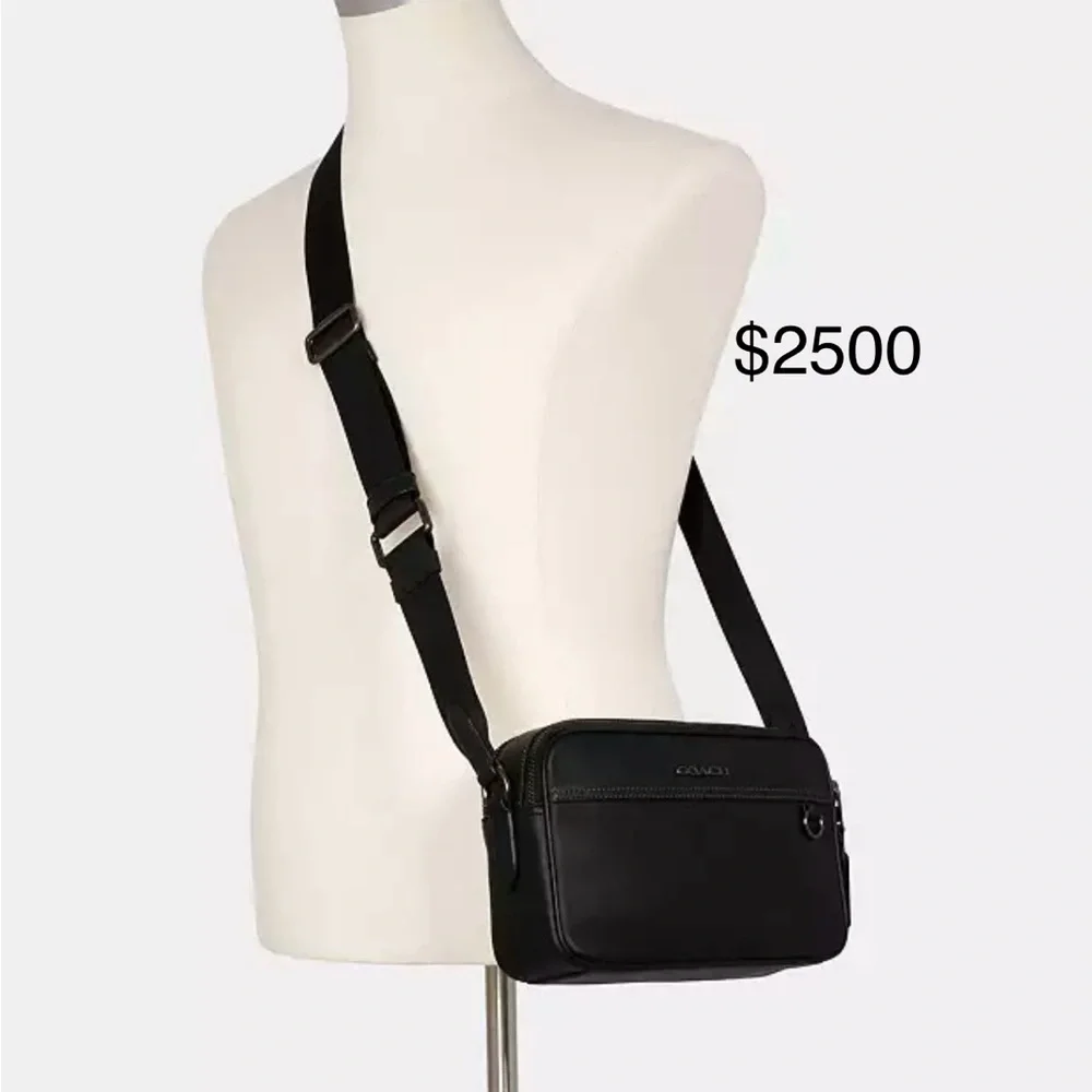 Coach Black Leather Messenger Bag - Picture 4 of 4